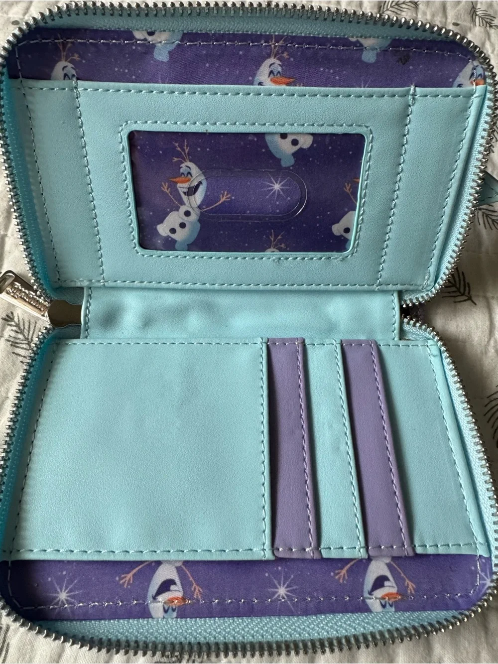 Disney Frozen Blue & Lavender Olaf Mini Backpack with Matching Wallet
